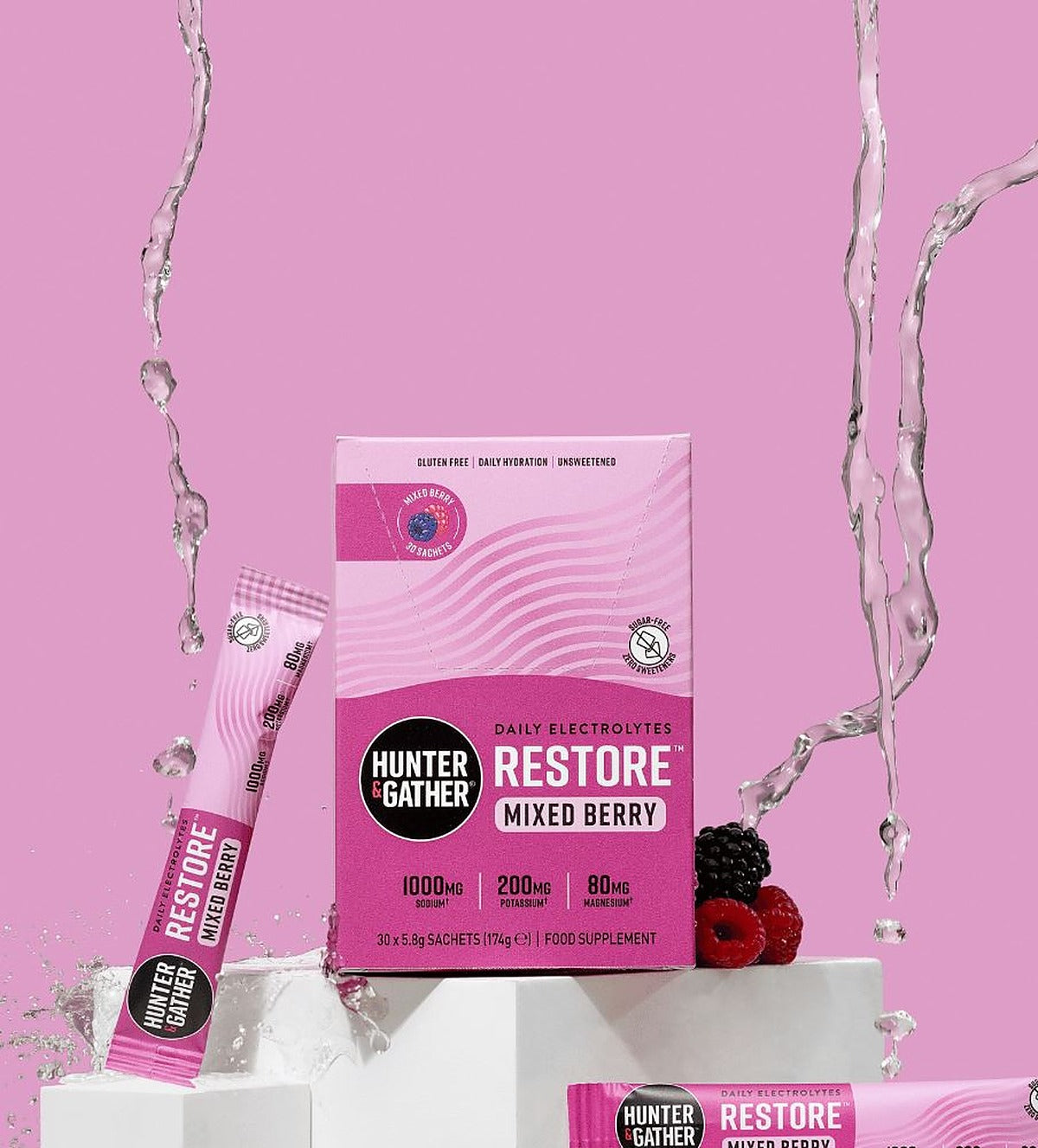 Hunter & Gather Restore Mixed Berries Electrolyte Sachets 30 x 5.8g per pack - image 7