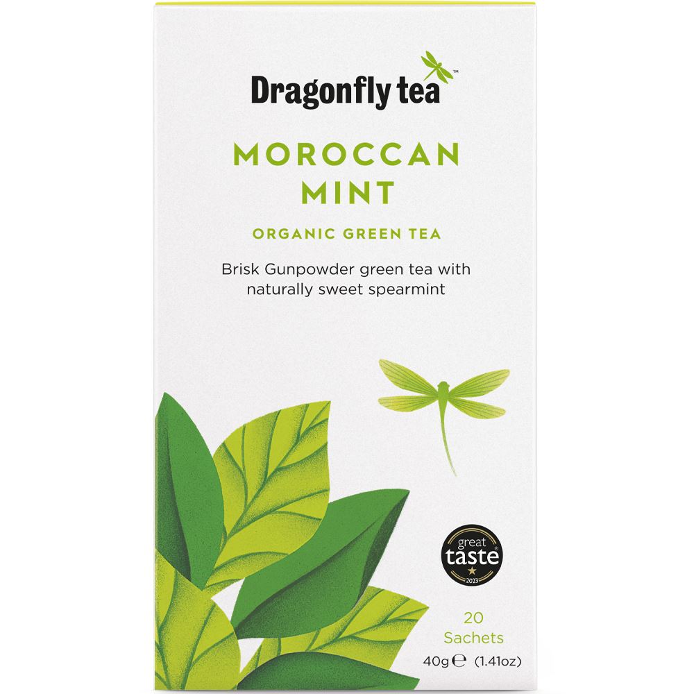 Dragonfly Tea Organic Moroccan Mint Green Tea 20 Tea bags