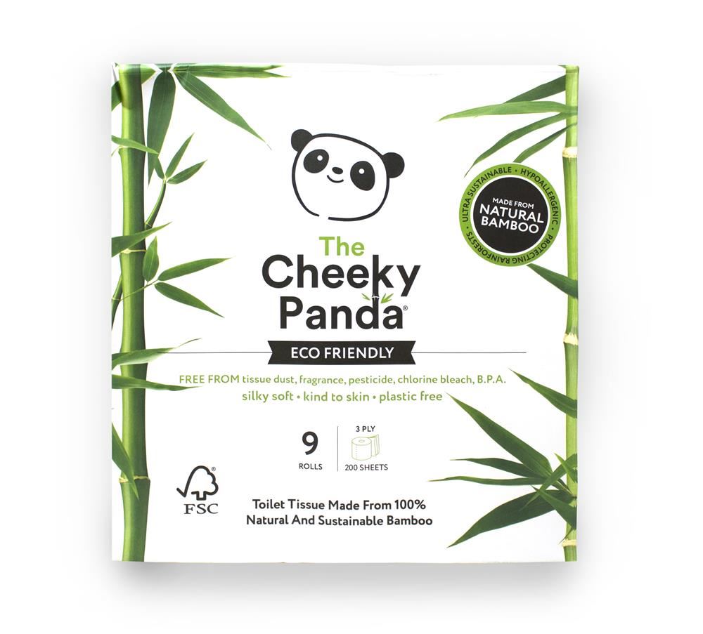 Cheeky Panda 100% Bamboo Toilet Tissue 9 Pack