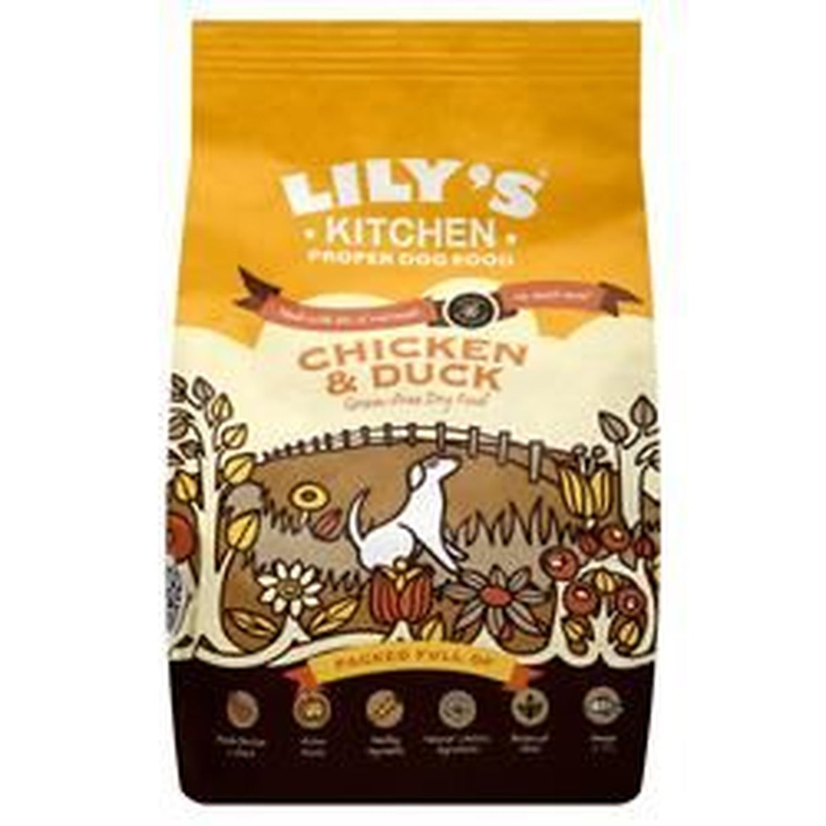 Lilys Kitchen Chicken and Duck Grain-Free Dry Food for Dogs 1000g