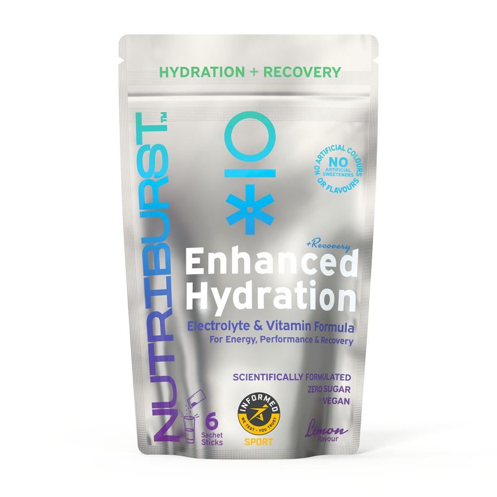 Nutriburst Enhanced Hydration + Recovery Lemon Flavour 6 sachets