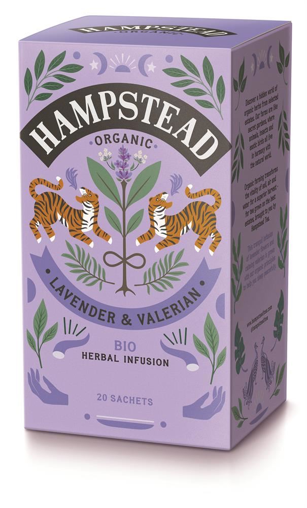 Hampstead Tea Organic Lavender & Valerian 20 Tea Bags