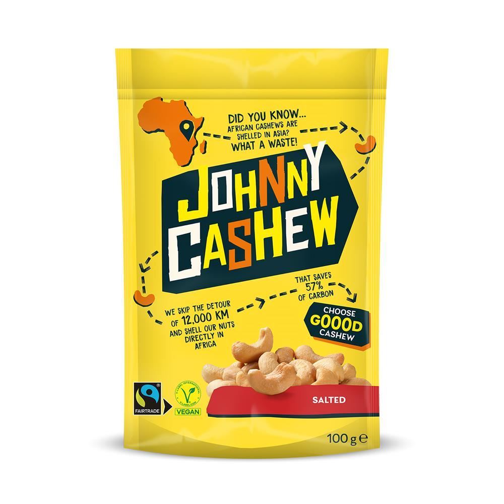 Johnny Cashew Roasted & Salted 100g - 8 Pack