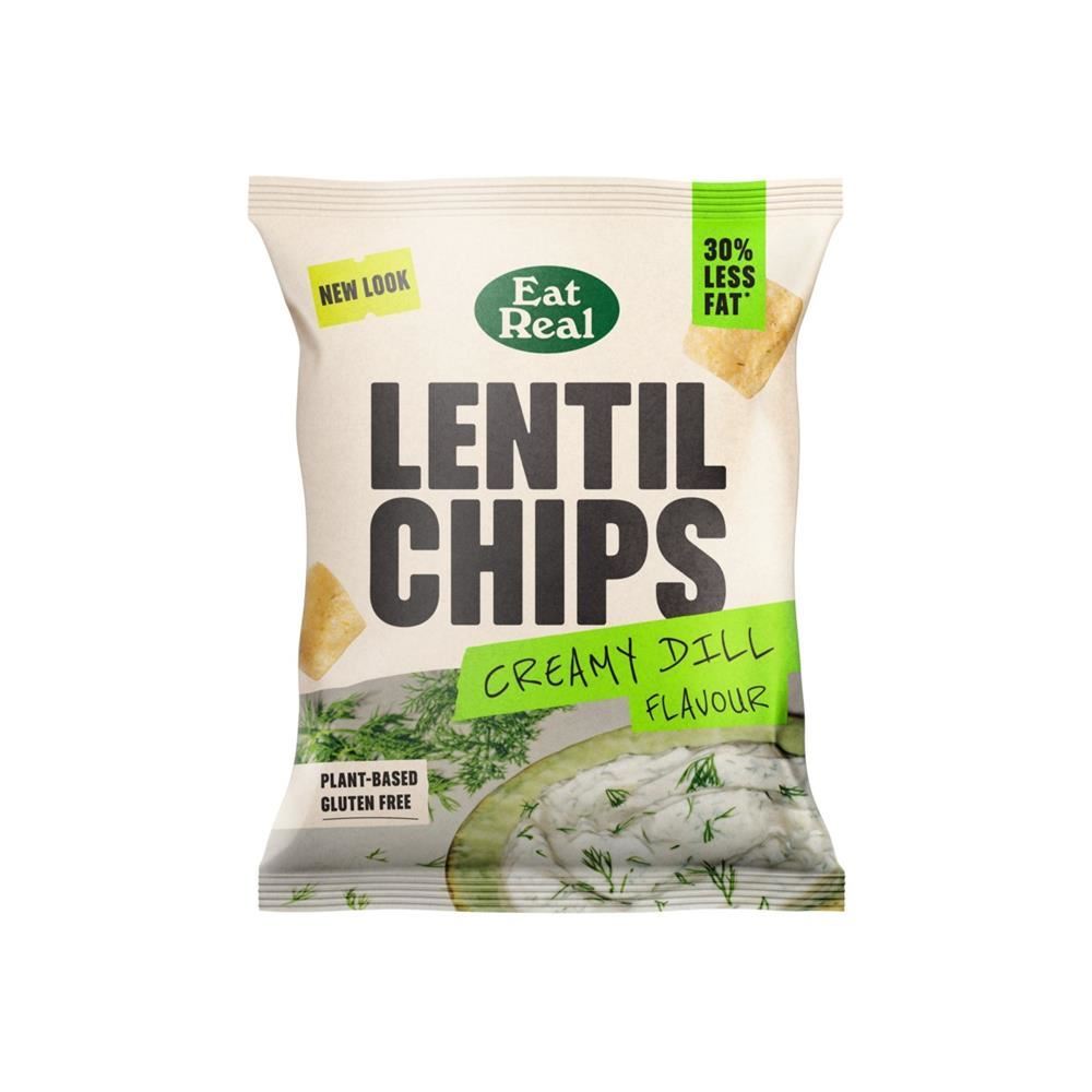 Eat Real Lentil Chips Creamy Dill 40g - 6 Pack