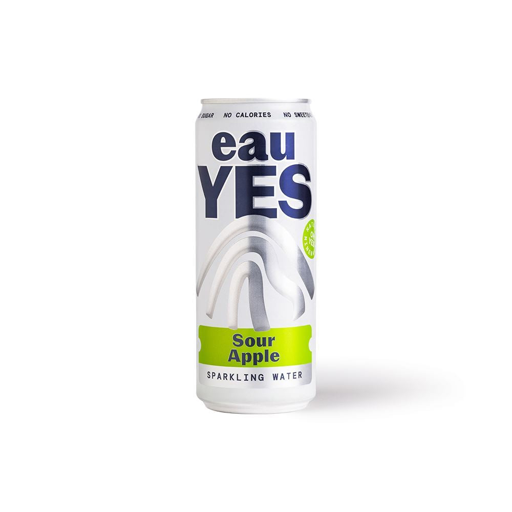 eauYES Sparkling Mineral Water with Sour Apple 330ml - 6 Pack