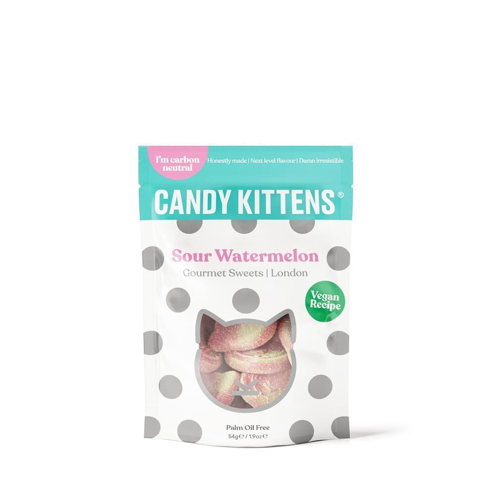 Candy Kittens Sour Watermelon Vegan Sweets 54g - 12 Pack