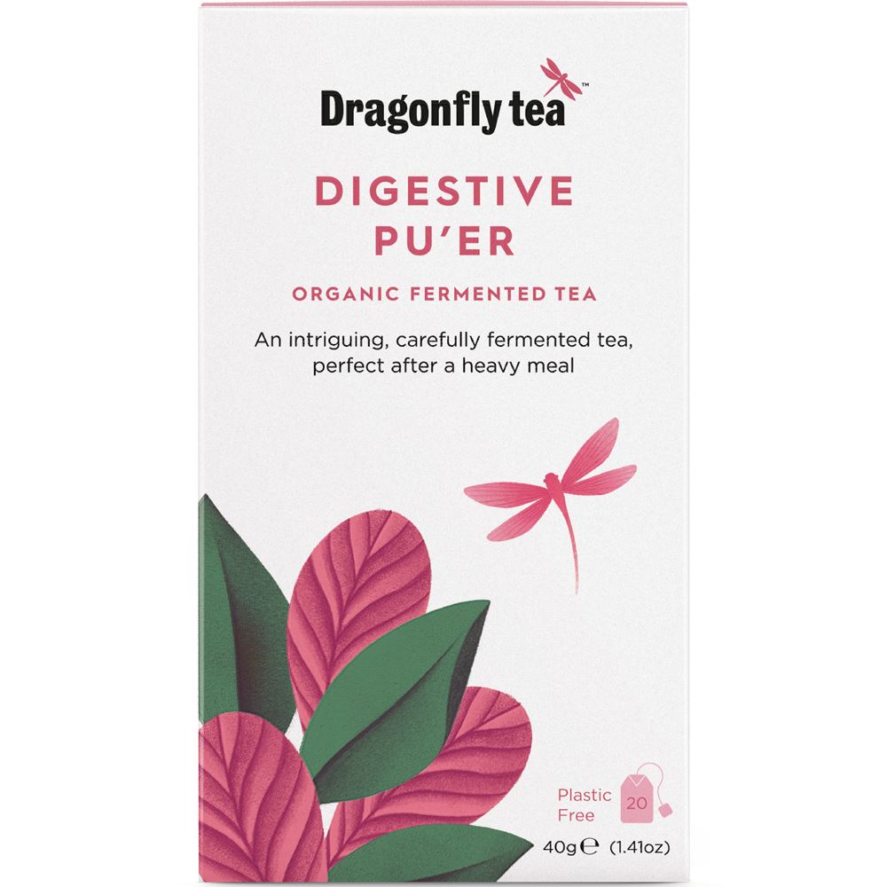 Dragonfly Tea Digestive Pu'er Organic Fermented Tea 20 Tea bags