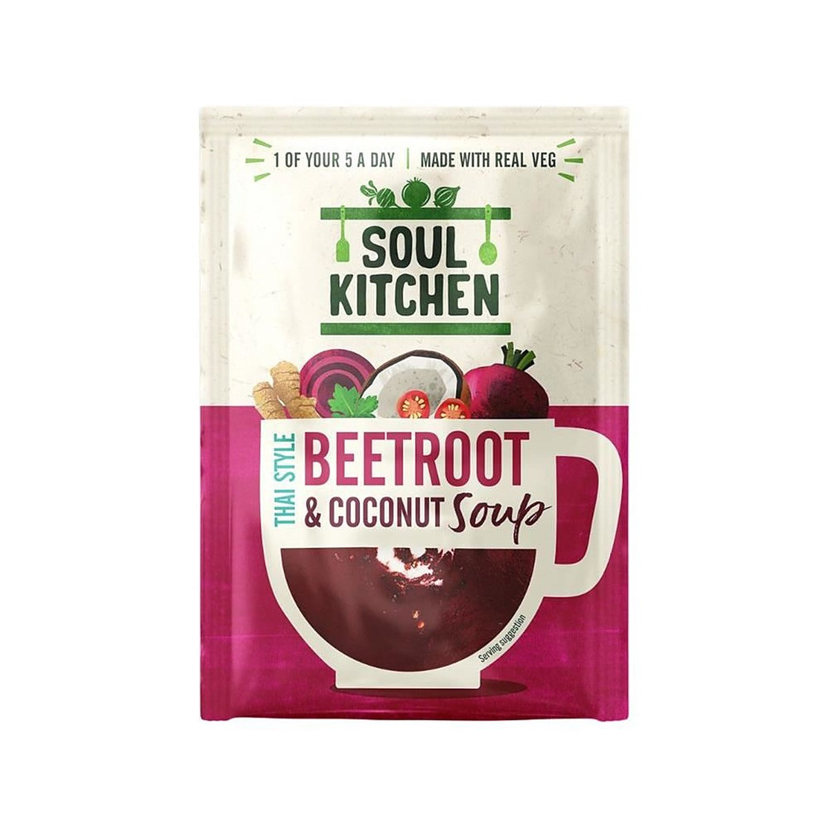 Soul Kitchen Thai Beetroot & Coconut Instant Soup 25g - 12 Pack
