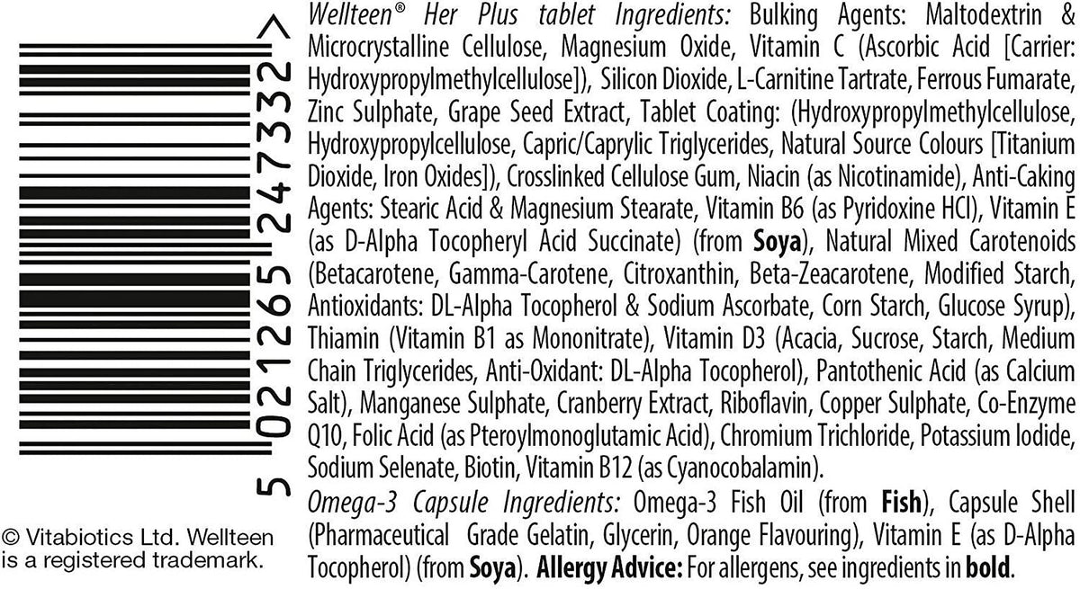 Vitabiotics Wellteen Her Plus - 28 Tablets + 28 Capsules - image 5