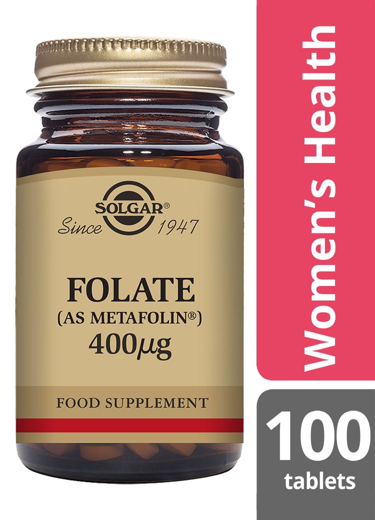Solgar Folate (as Metafolin) 400 µg - 100 Tablets