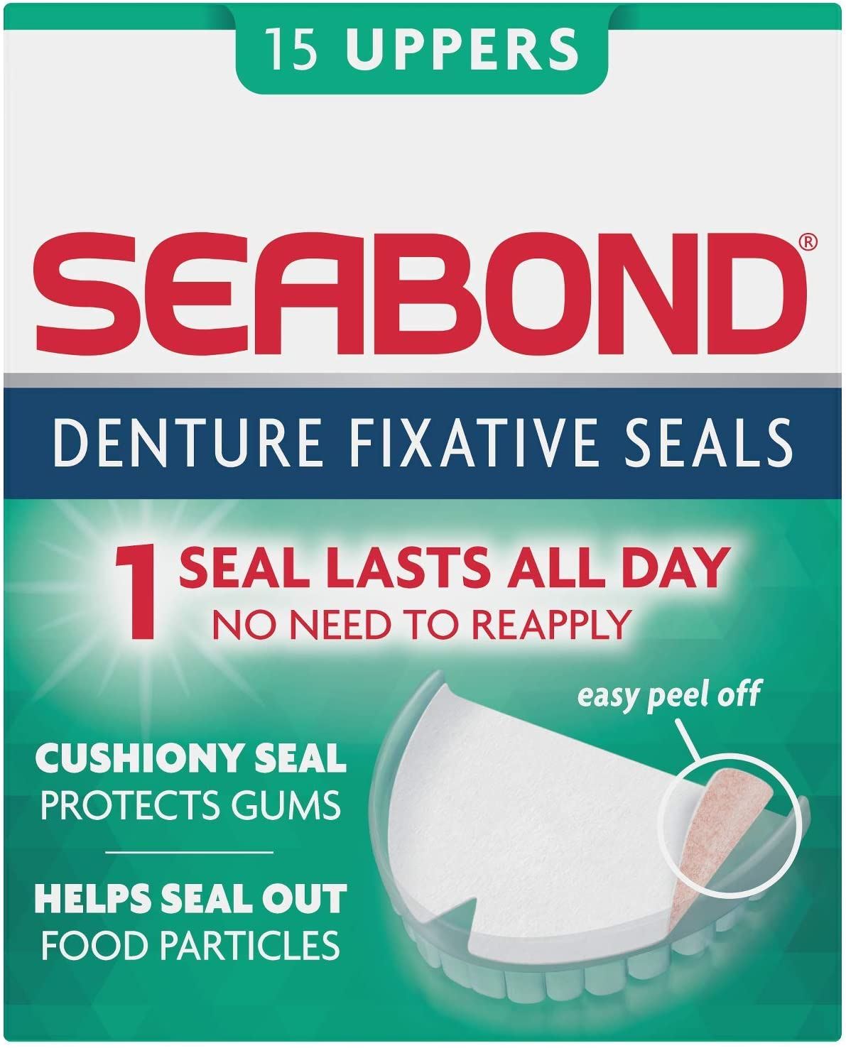 Seabond Denture Fixative Seals - 15 Original Uppers