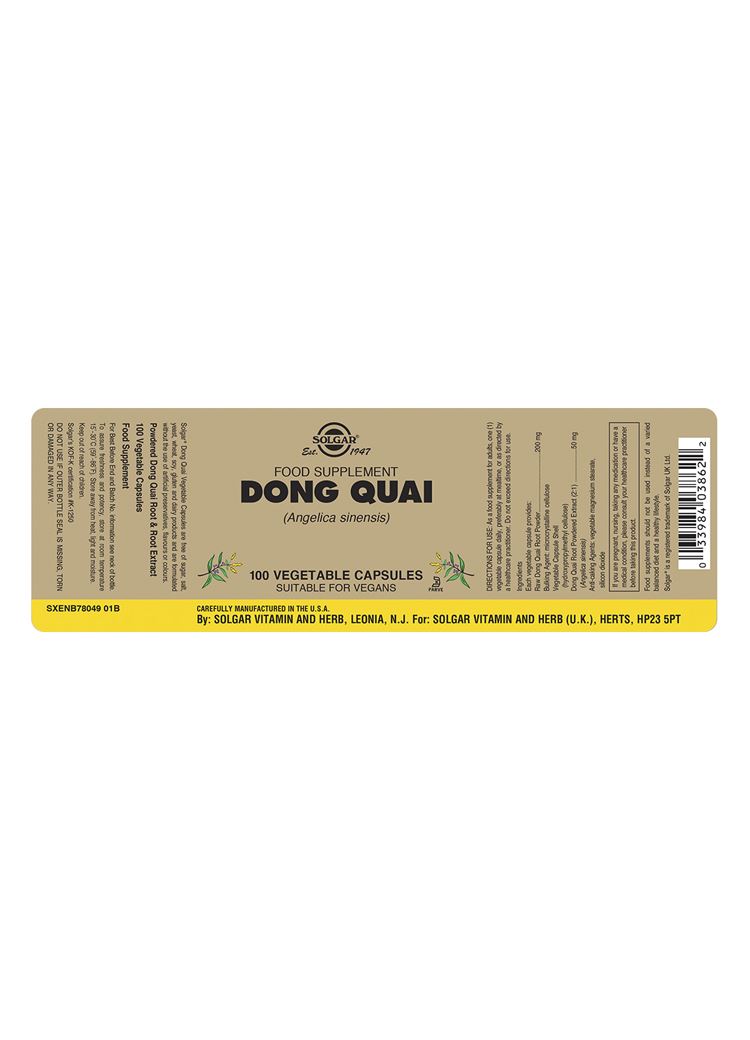 Solgar Dong Quai - 100 Vegicaps