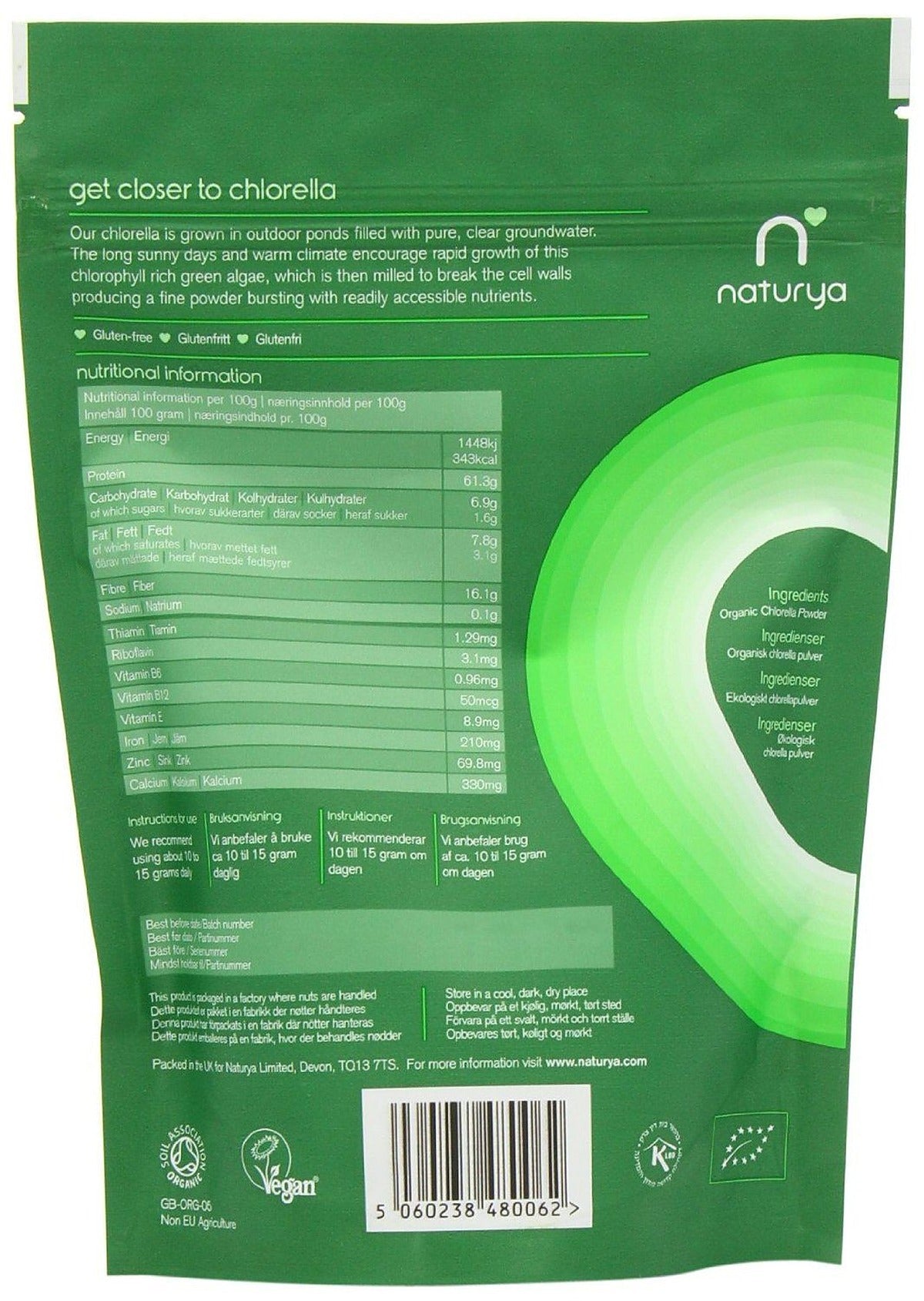 Naturya Organic Chlorella Powder 200g - image 5