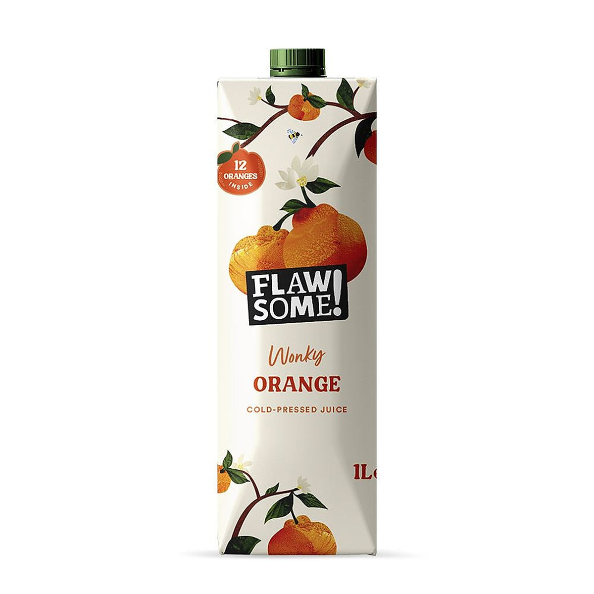 Flawsome! Orange Cold-Pressed Juice Carton 1l - 2 Pack