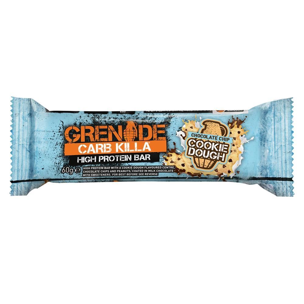 Grenade Protein Bars Chocolate Chip Cookie Dough non-hfss 60g - 12 Pack