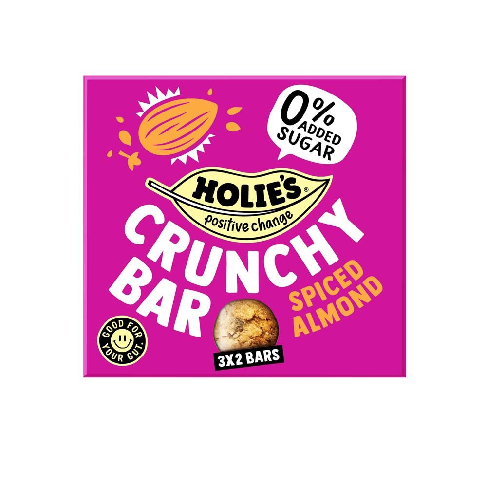 Holies Crunchy Bar Protein Spiced Almond 120g - 3 Pack