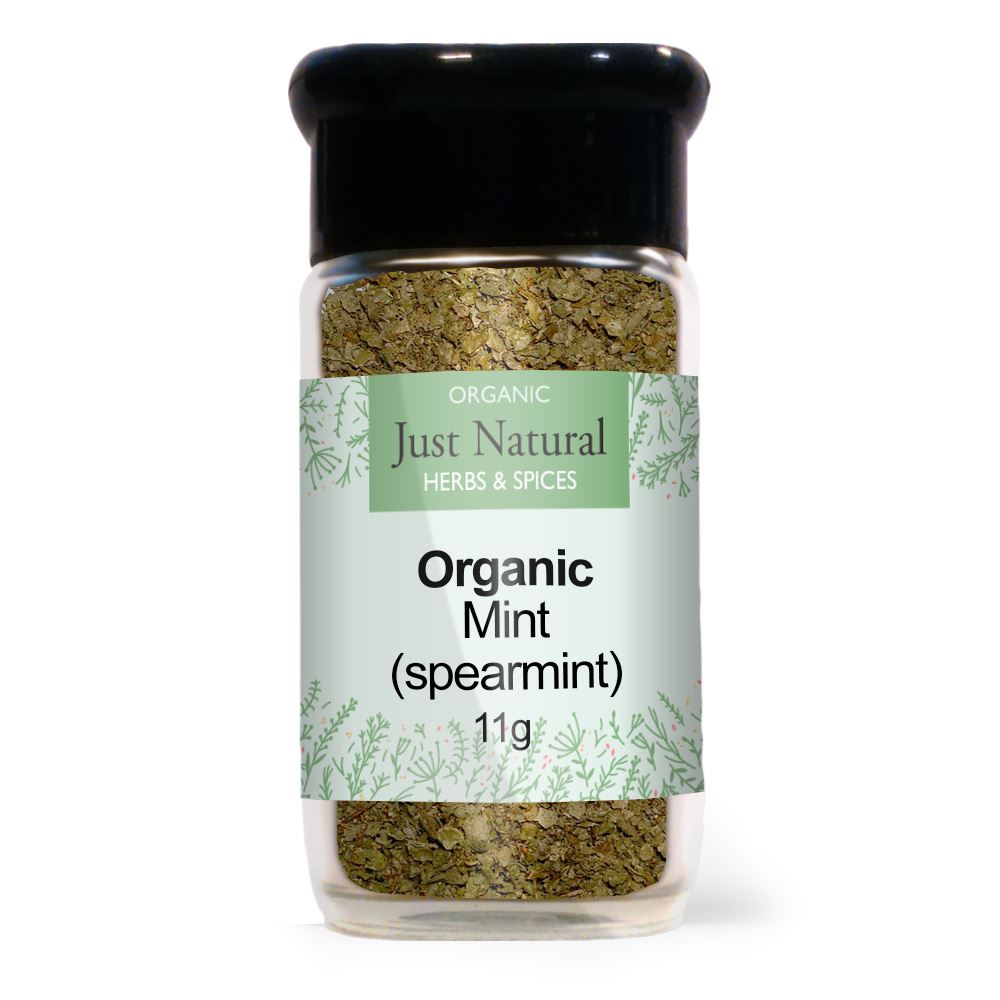 Just Natural Herbs Organic Mint (Spearmint) (Glass Jar) 15g