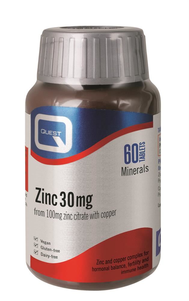 Quest ZINC CITRATE 30mg 60 Tablets