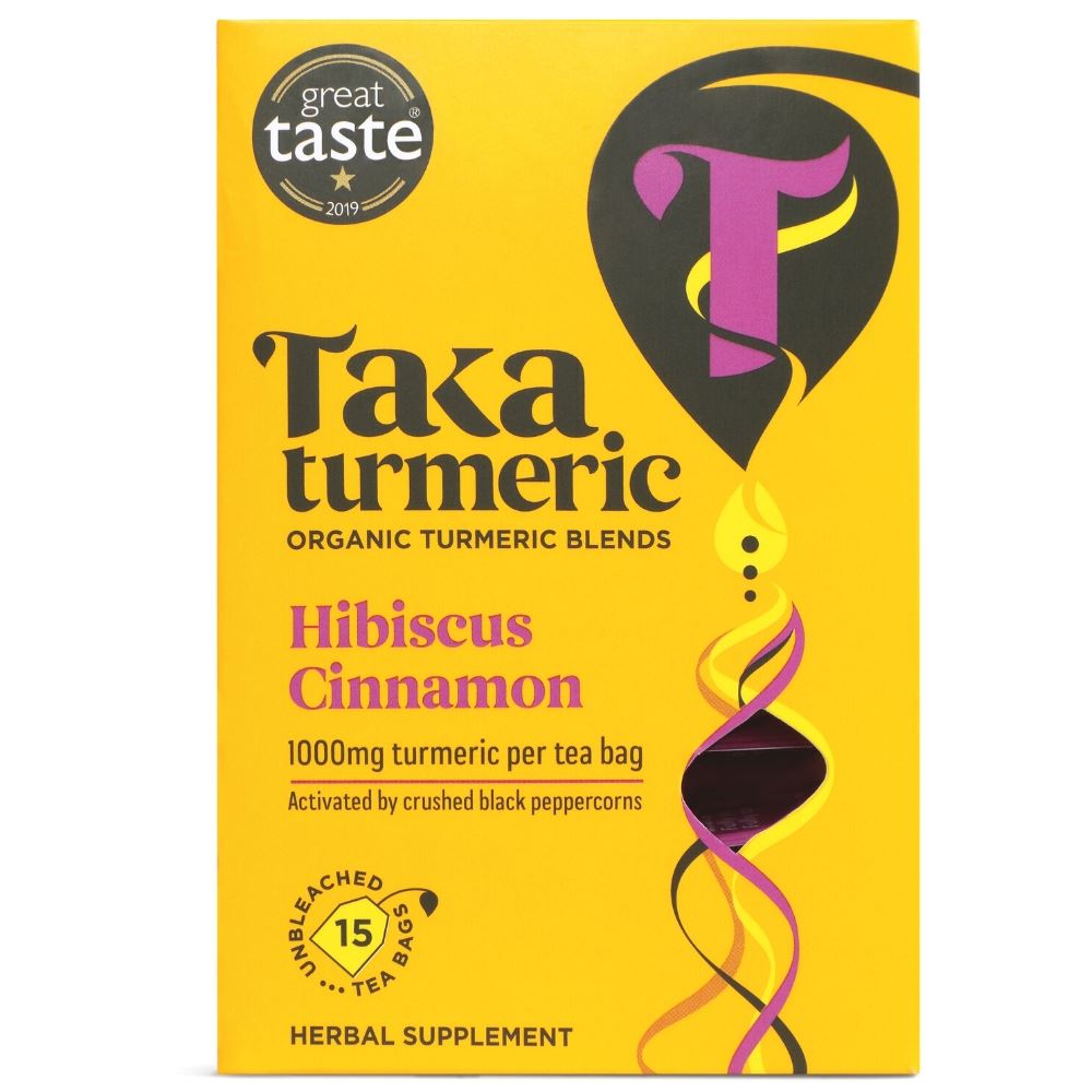 Taka Turmeric Organic Hibiscus Cinnamon 15 tea bags