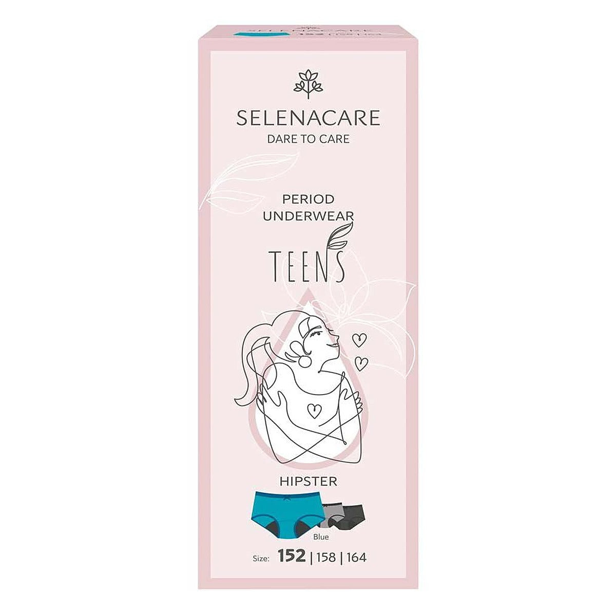Selenacare TEENS period panties Hipster Blue Size 152