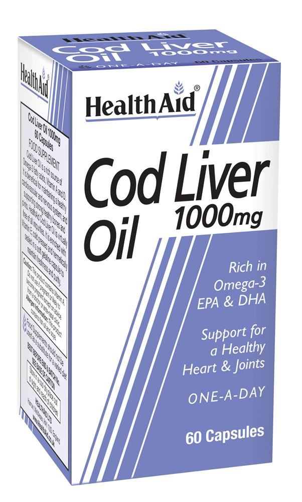 HealthAid Cod Liver Oil 1000mg 60 Capsules