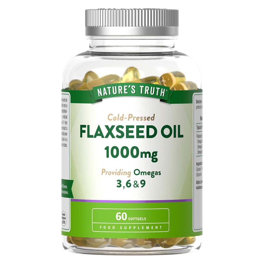 Nature's Truth Flaxseed Oil 1000mg 60 Softgels