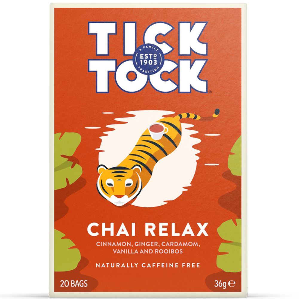 Tick Tock Wellbeing Chai Relax Tea 20 bag