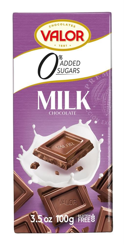 Valor Sugar Free Milk Chocolate (Gluten Free) 100g