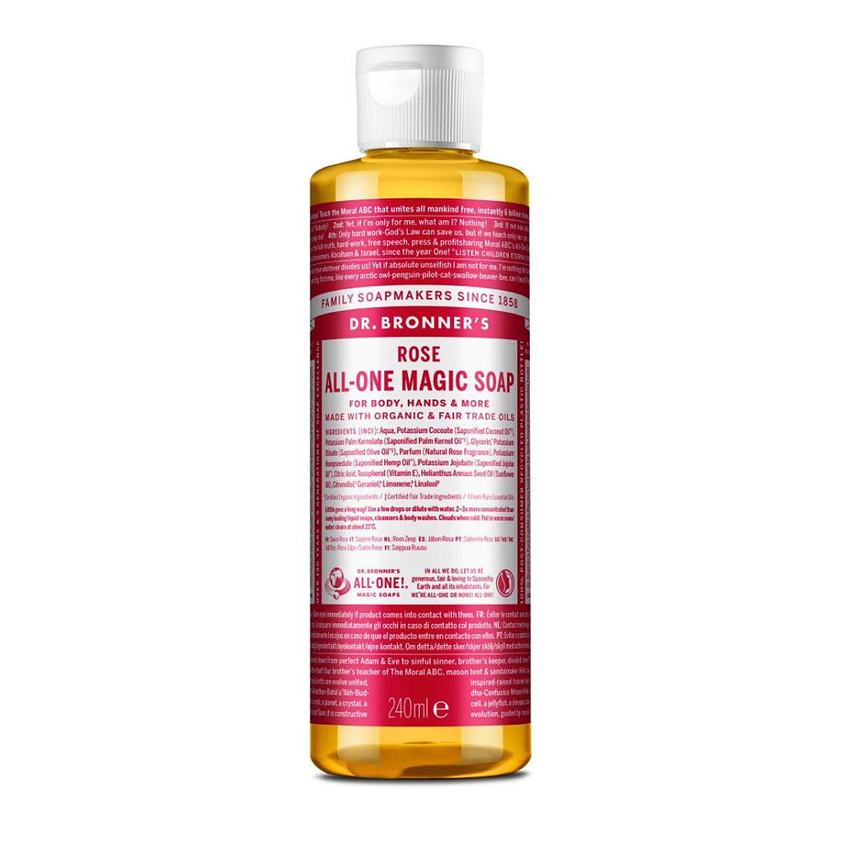 Dr Bronner Organic Rose All-One Magic Soap 240ml