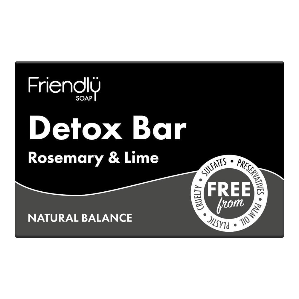 Friendly Soap Detox Bar - Activated Charcoal 95g