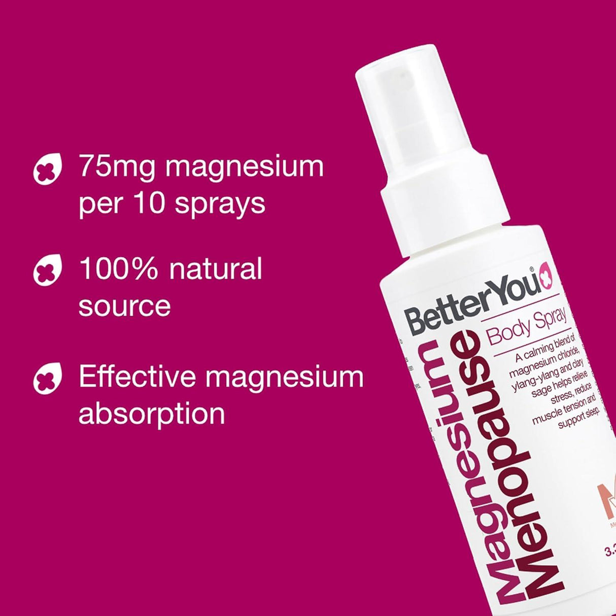 BetterYou Magnesium Oil Menopause Body Spray - 100ml