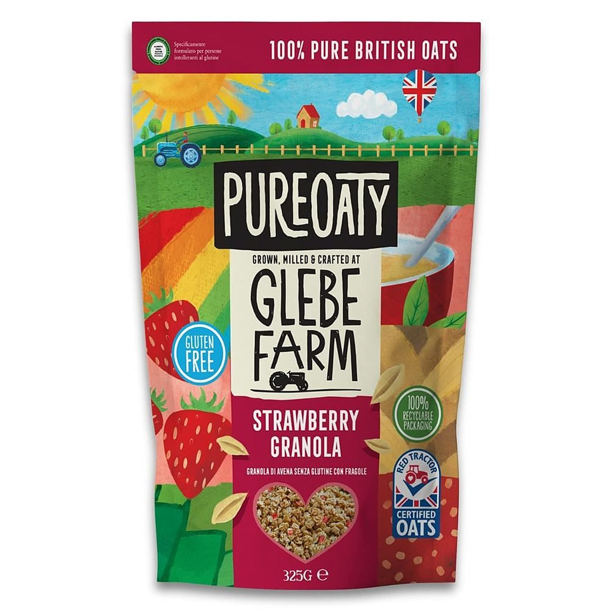 Glebe Farm Gluten Free PureOaty Strawberry Granola 325g