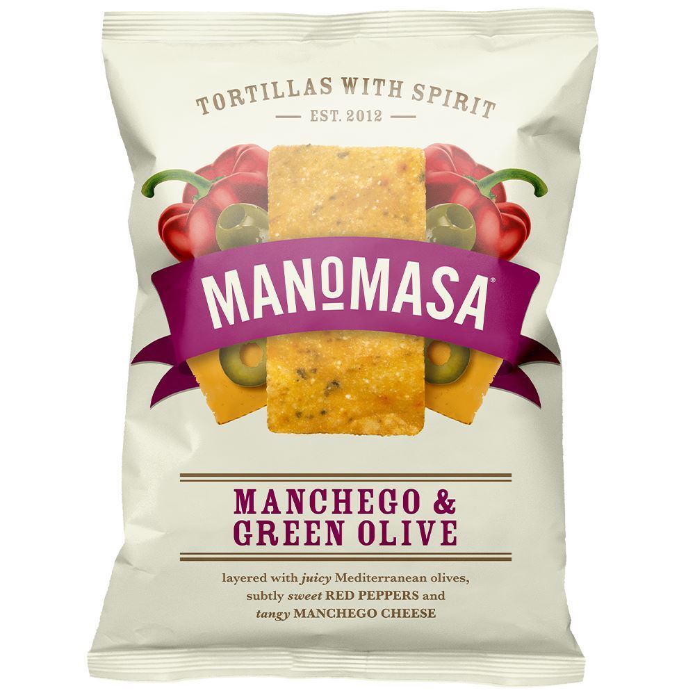 Manomasa Manchego & Green Olive Tortillas 140g - 12 Pack