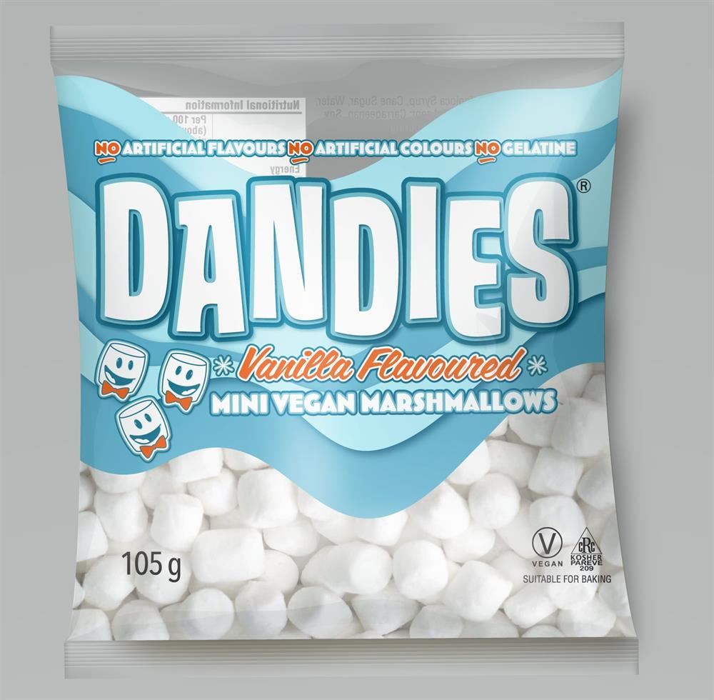 Dandies Mini Vegan Vanilla Marshmallows 105g - 10 Pack