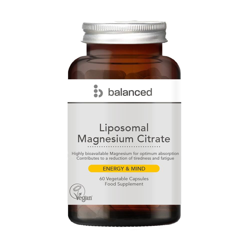 Balanced Liposomal Magnesium Citrate 60 Veggie Caps - Reusable Bottle
