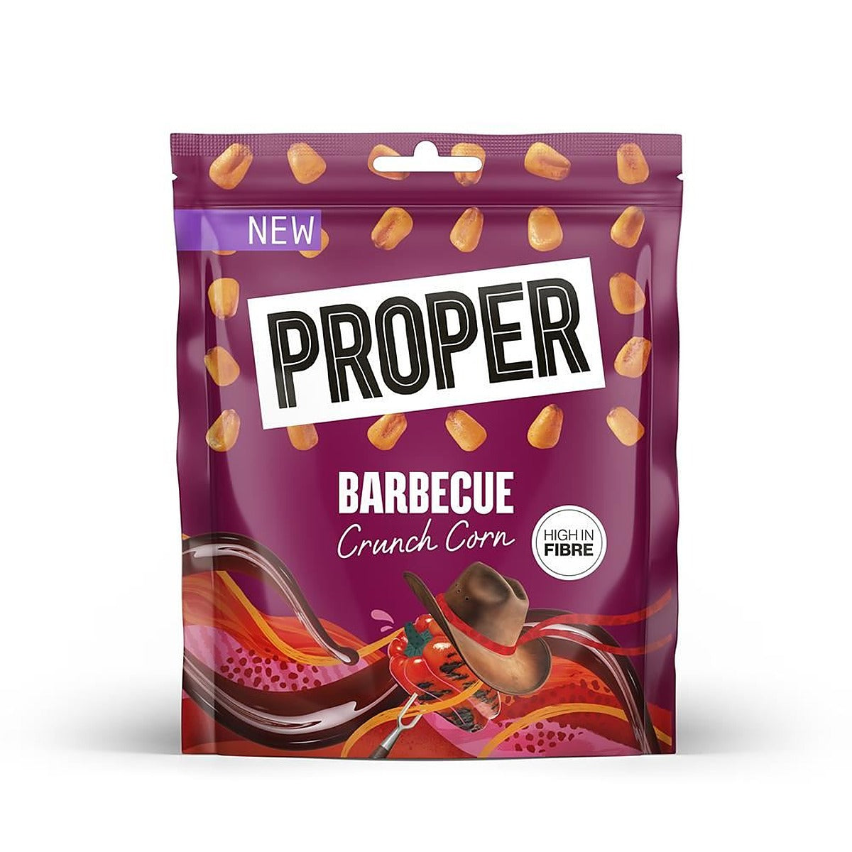 Proper Crunch Barbecue Crunch Corn 125g - 8 Pack