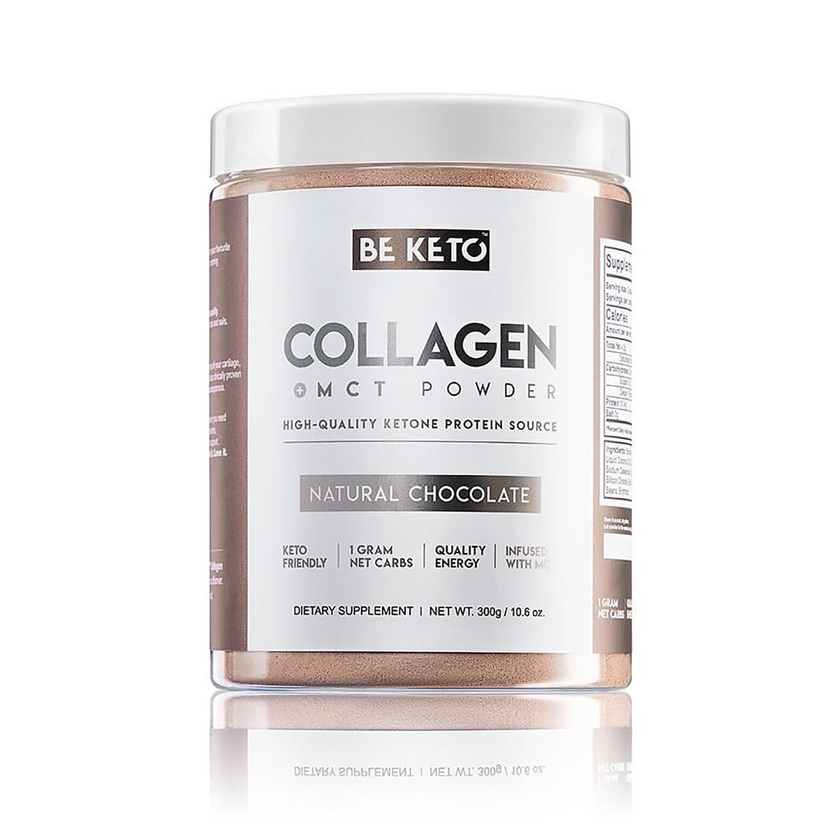 BeKeto Keto Collagen + MCT Oil Natural Chocolate 300g