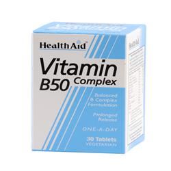 HealthAid Vit B50 Complex Prolonged Release 30 Tablets