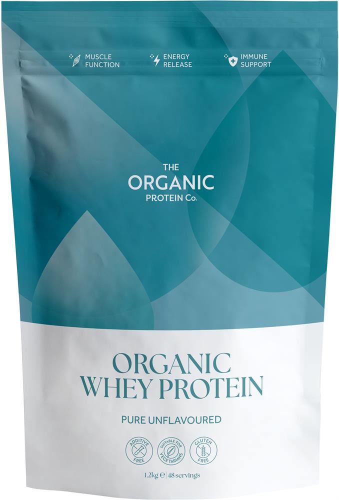 The Organic Protein Co Pure Unfalvoured Organic Whey Protein Powder 1.2kg