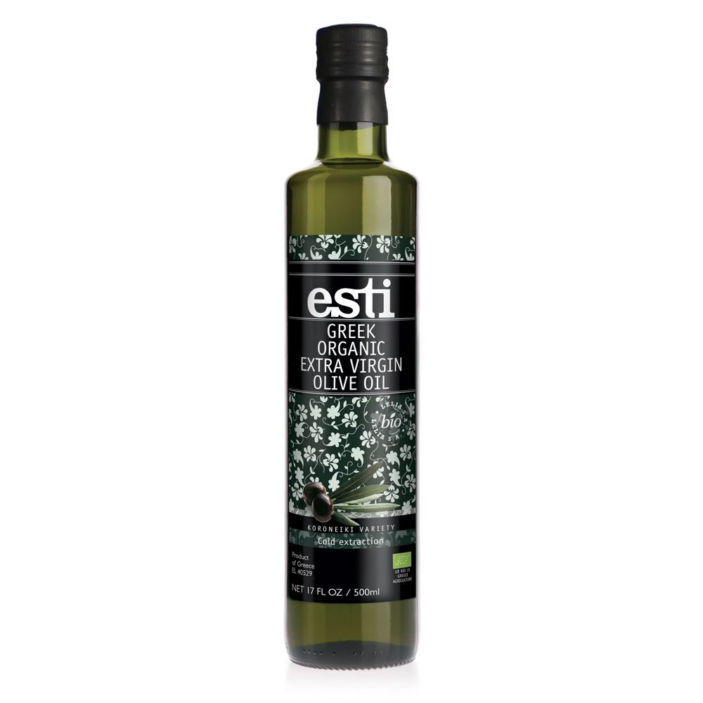 Esti Greek Organic Extra Virgin Olive Oil 500ml Glass Bottle