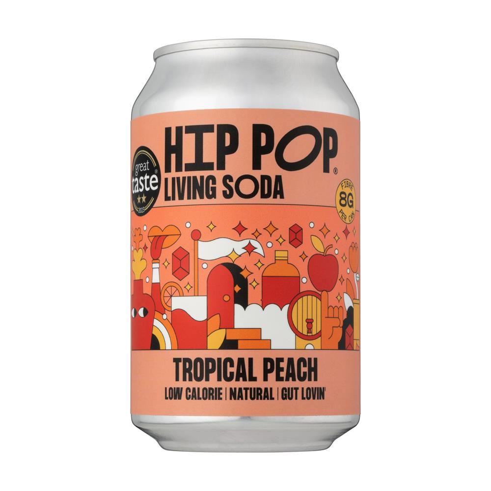 Hip Pop Living Soda Tropical Peach 330 ml