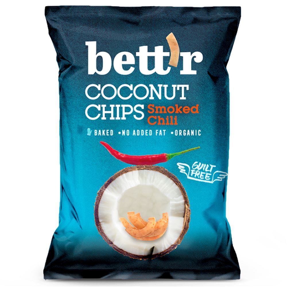 Bettr Coconut Chips with Chili Organic 40g - 8 Pack