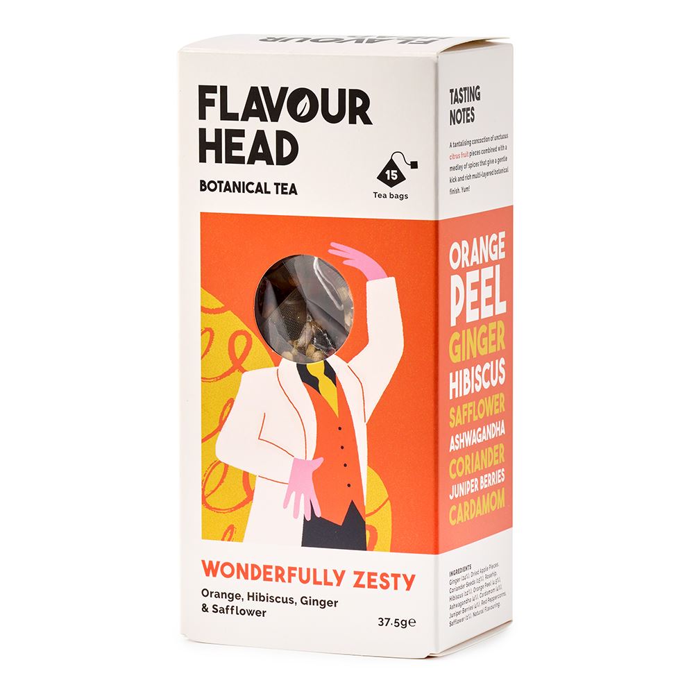 Flavour Head Botanical Infusions Wonderfully Zesty Tea 15 tea bags