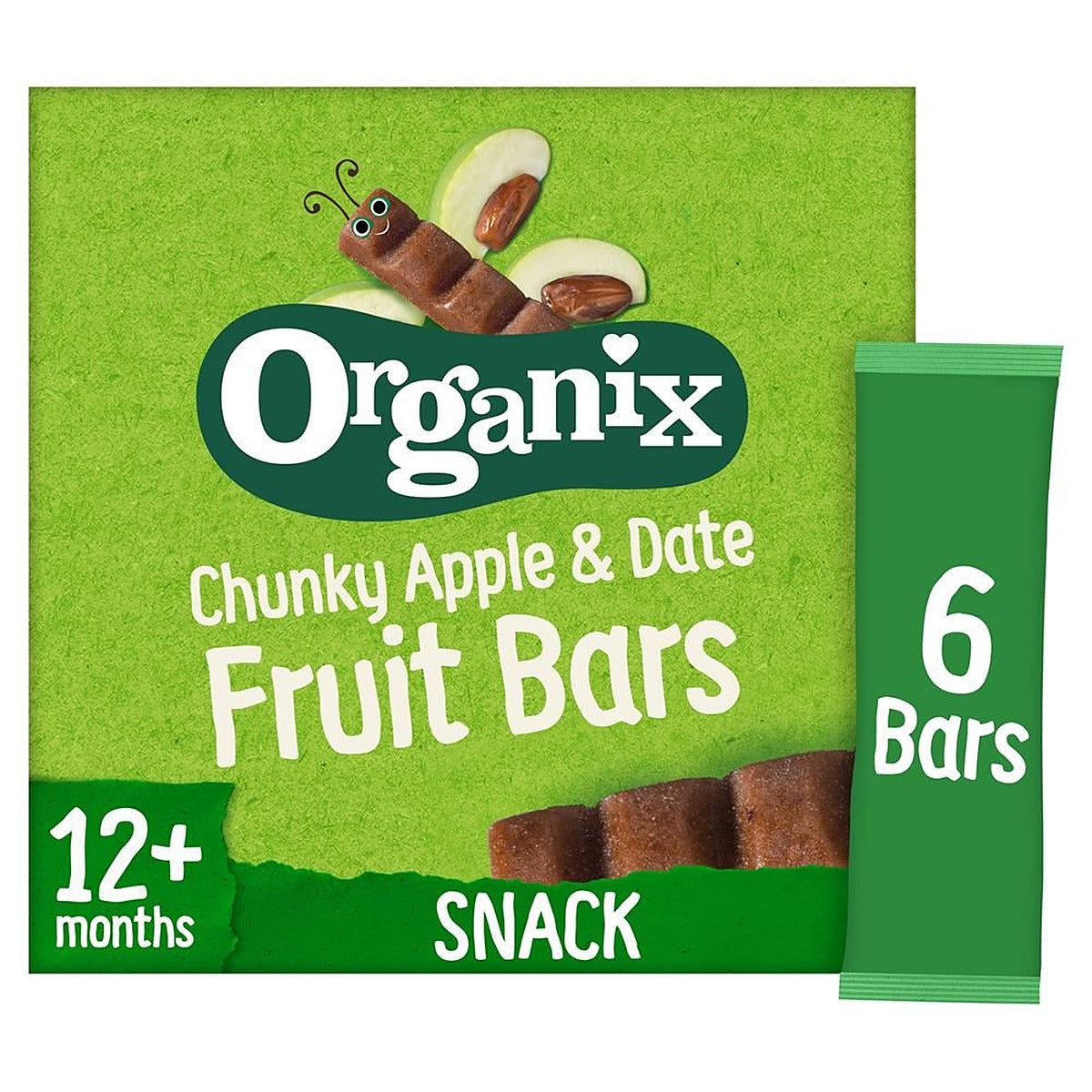 Organix Apple & Date Organic Fruit Snack Bar 6x17g