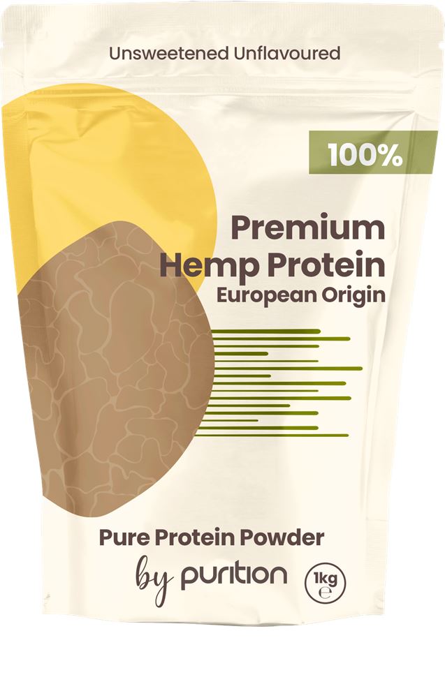 Purition 100% Vegan Hemp Protein Powder European Origin GF Omega 3&6 1kg