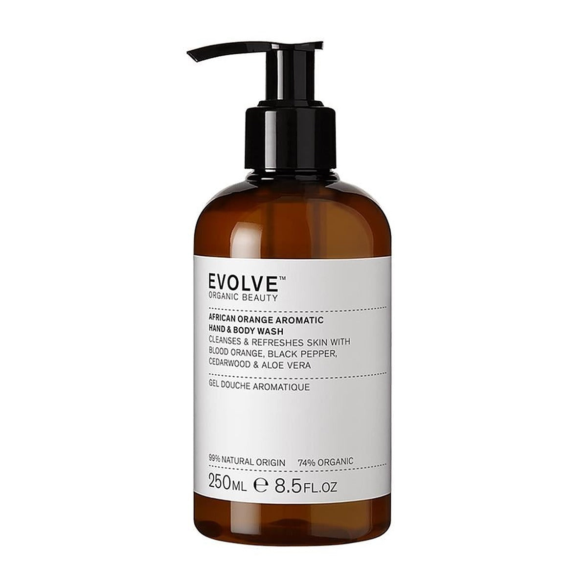 Evolve Organic Beauty African Orange Hand & Body Wash 250ml