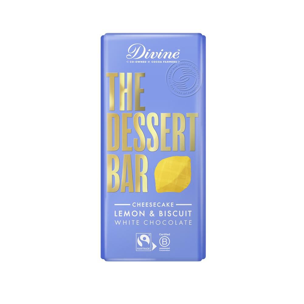 Divine Chocolate Divine 26% White Chocolate Lemon Cheesecake 180g
