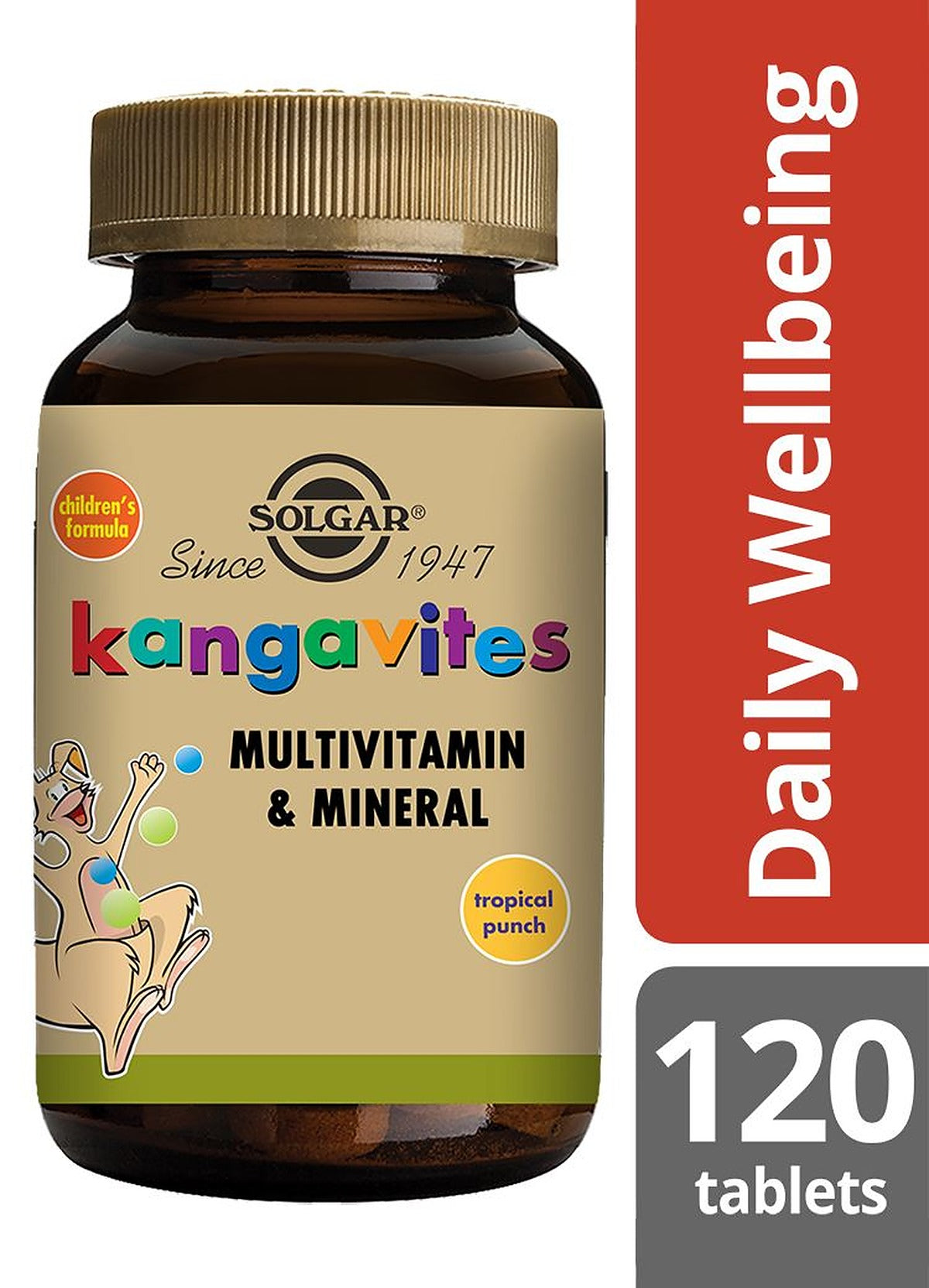 Solgar Kangavites Tropical Punch Complete Multivitamin and Mineral Formula Chewable - 120 Tablets - image 2