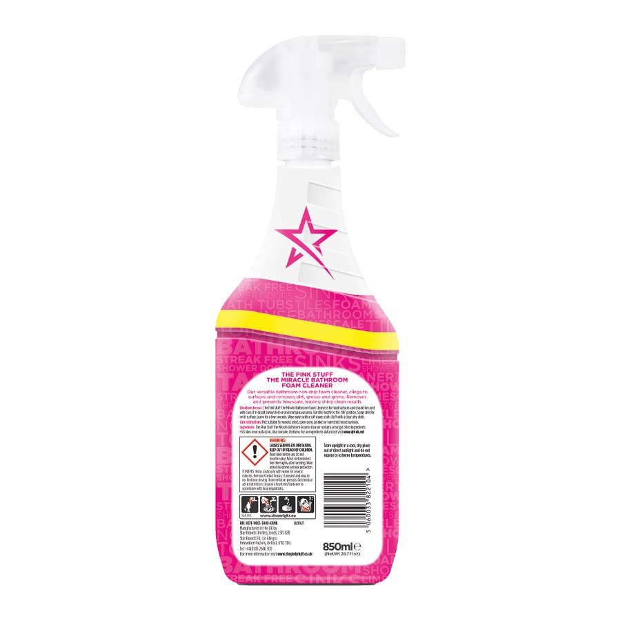 The Pink Stuff Miracle Bathroom Foam Cleaner 850ml