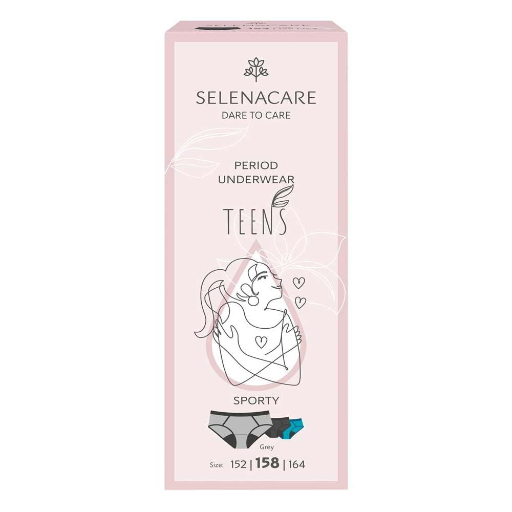 Selenacare TEENS period panties Sporty Grey Size 158